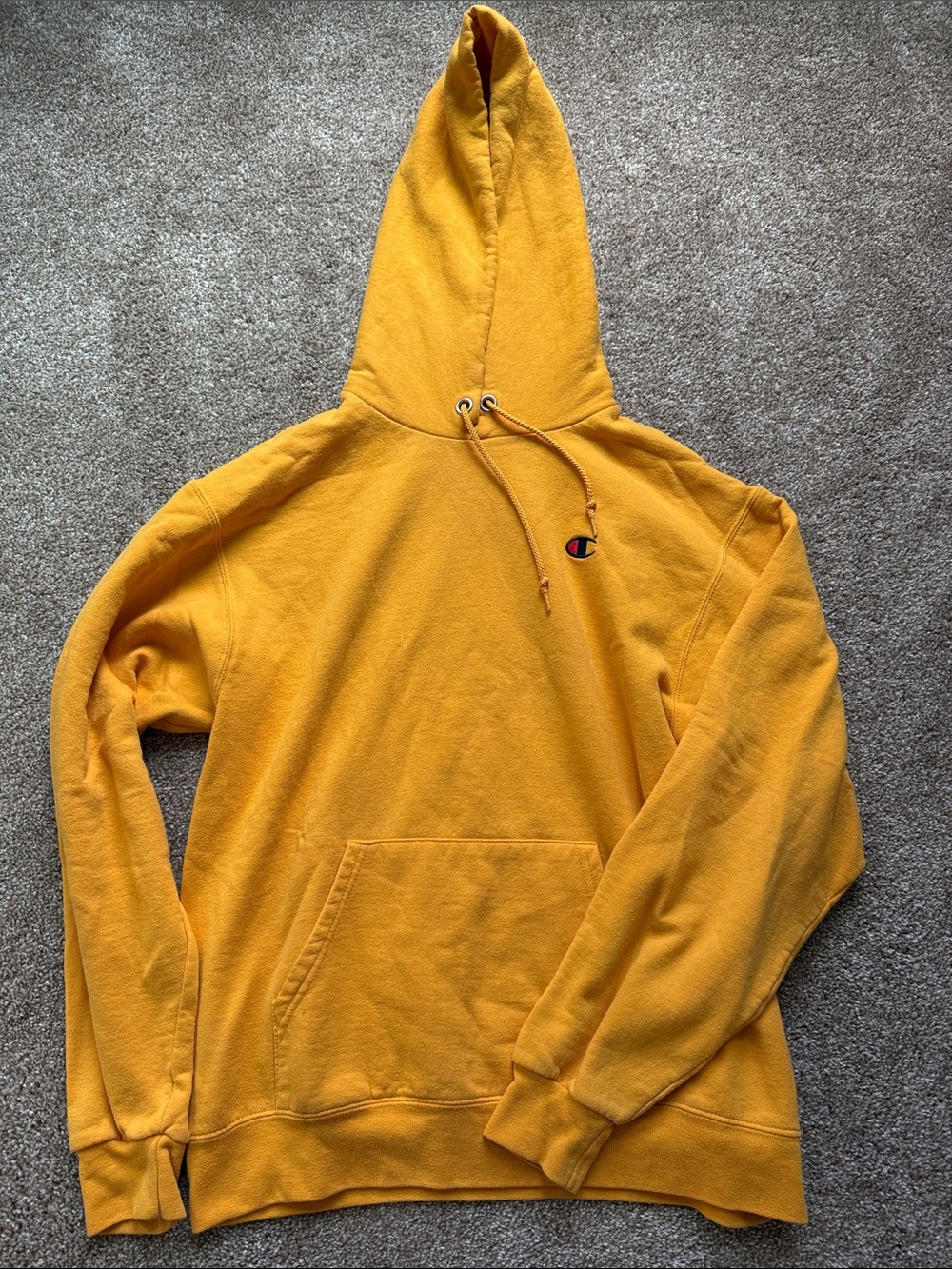 Champion Yellow Pullover Hoodie